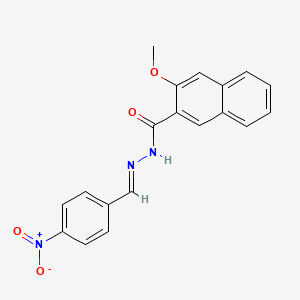 3-methoxy-N'-[(E)-(4-nitrophenyl)methylidene]naphthalene-2-carbohydrazide