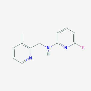 molecular formula C12H12FN3 B14911413 6-Fluoro-N-((3-methylpyridin-2-yl)methyl)pyridin-2-amine 