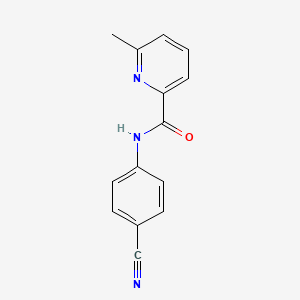 molecular formula C14H11N3O B14911418 n-(4-Cyanophenyl)-6-methylpicolinamide 