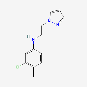 molecular formula C12H14ClN3 B14911431 n-(2-(1h-Pyrazol-1-yl)ethyl)-3-chloro-4-methylaniline 