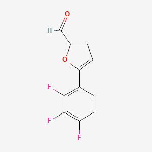 molecular formula C11H5F3O2 B14911442 5-(2,3,4-Trifluorophenyl)furan-2-carbaldehyde 