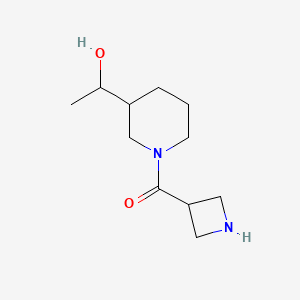 molecular formula C11H20N2O2 B1491146 Azetidin-3-yl(3-(1-hydroxyethyl)piperidin-1-yl)methanone CAS No. 1881113-68-3