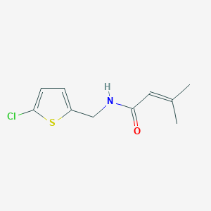 molecular formula C10H12ClNOS B14911486 n-((5-Chlorothiophen-2-yl)methyl)-3-methylbut-2-enamide 