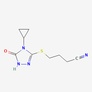 4-((4-Cyclopropyl-5-oxo-4,5-dihydro-1h-1,2,4-triazol-3-yl)thio)butanenitrile