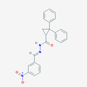 molecular formula C23H19N3O3 B14911506 N'-(3-Nitrobenzylidene)-2,2-diphenyl-1-cyclopropanecarbohydrazide 