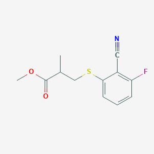 Methyl 3-((2-cyano-3-fluorophenyl)thio)-2-methylpropanoate