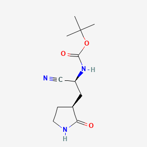 tert-Butyl ((S)-1-cyano-2-((S)-2-oxopyrrolidin-3-yl)ethyl)carbamate