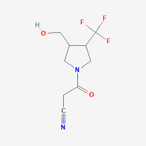 3-(3-(Hydroxymethyl)-4-(trifluoromethyl)pyrrolidin-1-yl)-3-oxopropanenitrile