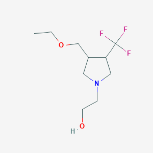2-(3-(Ethoxymethyl)-4-(trifluoromethyl)pyrrolidin-1-yl)ethan-1-ol