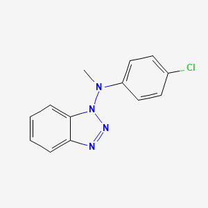 molecular formula C13H11ClN4 B14911554 N-(4-chlorophenyl)-N-methyl-1H-benzo[d][1,2,3]triazol-1-amine 