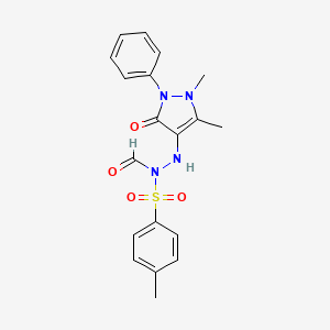 n'-(1,5-Dimethyl-3-oxo-2-phenyl-2,3-dihydro-1h-pyrazol-4-yl)-n-formyl-4-methylbenzenesulfonohydrazide