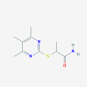 2-((4,5,6-Trimethylpyrimidin-2-yl)thio)propanamide