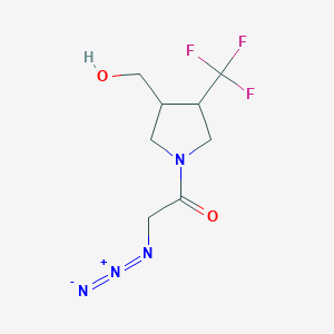 2-Azido-1-(3-(hydroxymethyl)-4-(trifluoromethyl)pyrrolidin-1-yl)ethan-1-one