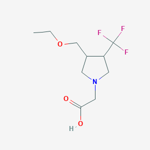 2-(3-(Ethoxymethyl)-4-(trifluoromethyl)pyrrolidin-1-yl)acetic acid