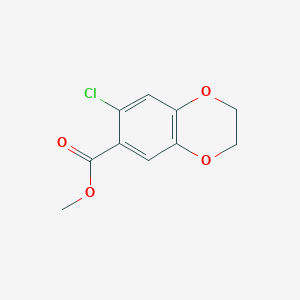 molecular formula C10H9ClO4 B14911636 Methyl 7-chloro-2,3-dihydrobenzo[b][1,4]dioxine-6-carboxylate 