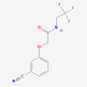 molecular formula C11H9F3N2O2 B14911638 2-(3-cyanophenoxy)-N-(2,2,2-trifluoroethyl)acetamide 