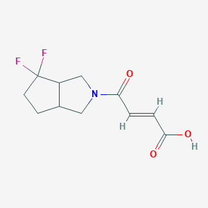molecular formula C11H13F2NO3 B1491167 (E)-4-(4,4-difluorohexahydrocyclopenta[c]pyrrol-2(1H)-yl)-4-oxobut-2-enoic acid CAS No. 2098157-37-8