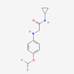 molecular formula C12H14F2N2O2 B14911689 n-Cyclopropyl-2-((4-(difluoromethoxy)phenyl)amino)acetamide 