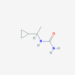 molecular formula C6H12N2O B14911717 1-(1-Cyclopropylethyl)urea 