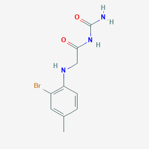 molecular formula C10H12BrN3O2 B14911735 2-((2-Bromo-4-methylphenyl)amino)-N-carbamoylacetamide 