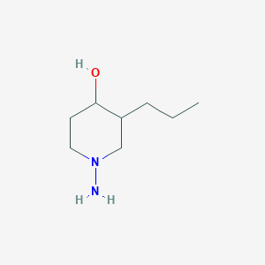 molecular formula C8H18N2O B1491174 1-Amino-3-propylpiperidin-4-ol CAS No. 2098039-71-3