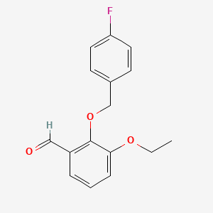 3-Ethoxy-2-((4-fluorobenzyl)oxy)benzaldehyde