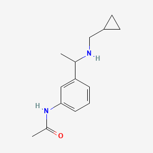 molecular formula C14H20N2O B14911766 n-(3-(1-((Cyclopropylmethyl)amino)ethyl)phenyl)acetamide 