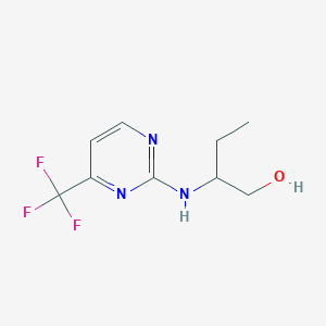 molecular formula C9H12F3N3O B14911774 2-((4-(Trifluoromethyl)pyrimidin-2-yl)amino)butan-1-ol 