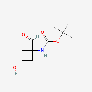 Tert-butyl (1-formyl-3-hydroxycyclobutyl)carbamate