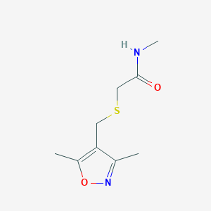 2-(((3,5-Dimethylisoxazol-4-yl)methyl)thio)-N-methylacetamide