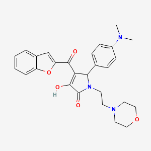 molecular formula C27H29N3O5 B14911829 4-(1-benzofuran-2-ylcarbonyl)-5-[4-(dimethylamino)phenyl]-3-hydroxy-1-[2-(morpholin-4-yl)ethyl]-1,5-dihydro-2H-pyrrol-2-one 