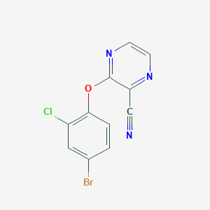 3-(4-Bromo-2-chlorophenoxy)pyrazine-2-carbonitrile