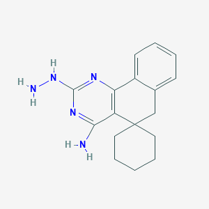 molecular formula C17H21N5 B14911871 2-hydrazinylspiro[6H-benzo[h]quinazoline-5,1'-cyclohexane]-4-amine 