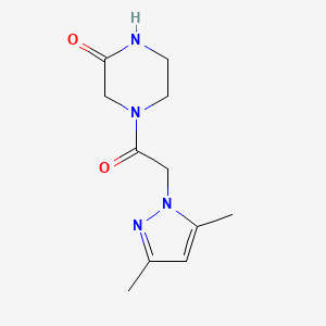 4-(2-(3,5-dimethyl-1H-pyrazol-1-yl)acetyl)piperazin-2-one