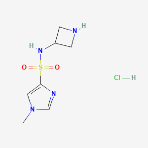molecular formula C7H13ClN4O2S B1491189 N-(azetidin-3-yl)-1-methyl-1H-imidazole-4-sulfonamide hydrochloride CAS No. 1577026-29-9