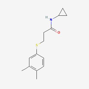 N-cyclopropyl-3-[(3,4-dimethylphenyl)sulfanyl]propanamide