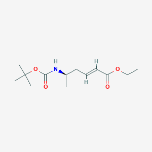 molecular formula C13H23NO4 B14911910 (R,E)-ethyl 5-(tert-butoxycarbonylamino)hex-2-enoate 