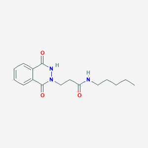 3-(1,4-dioxo-3,4-dihydrophthalazin-2(1H)-yl)-N-pentylpropanamide