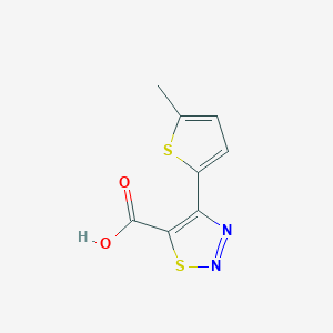 molecular formula C8H6N2O2S2 B14911933 4-(5-Methylthiophen-2-yl)-1,2,3-thiadiazole-5-carboxylic acid 