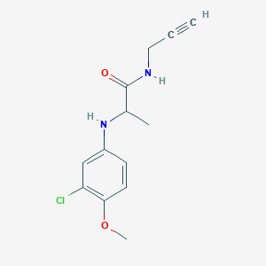 molecular formula C13H15ClN2O2 B14911956 2-((3-Chloro-4-methoxyphenyl)amino)-N-(prop-2-yn-1-yl)propanamide 