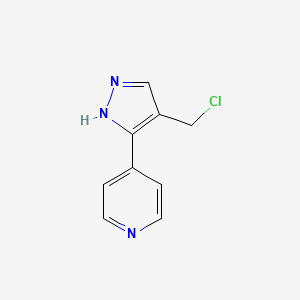 4-(4-(chloromethyl)-1H-pyrazol-3-yl)pyridine