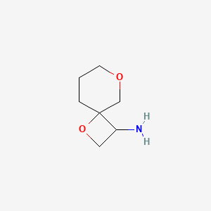 molecular formula C7H13NO2 B14911976 1,6-Dioxaspiro[3.5]nonan-3-amine 