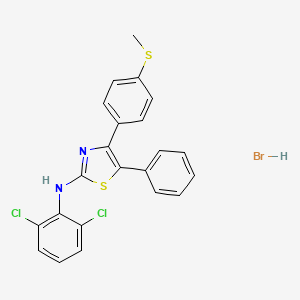 molecular formula C22H17BrCl2N2S2 B14911980 N-(2,6-dichlorophenyl)-4-[4-(methylsulfanyl)phenyl]-5-phenyl-1,3-thiazol-2-amine hydrobromide 