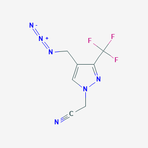 2-(4-(azidomethyl)-3-(trifluoromethyl)-1H-pyrazol-1-yl)acetonitrile