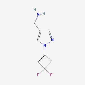 molecular formula C8H11F2N3 B14912034 (1-(3,3-Difluorocyclobutyl)-1H-pyrazol-4-yl)methanamine 