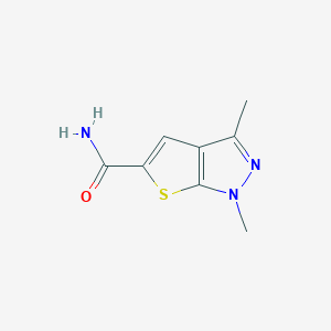 molecular formula C8H9N3OS B14912048 1,3-dimethyl-1H-thieno[2,3-c]pyrazole-5-carboxamide 