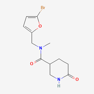 n-((5-Bromofuran-2-yl)methyl)-N-methyl-6-oxopiperidine-3-carboxamide