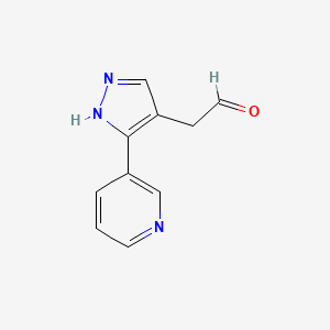 2-(3-(pyridin-3-yl)-1H-pyrazol-4-yl)acetaldehyde