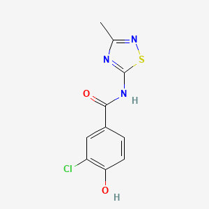 molecular formula C10H8ClN3O2S B14912081 3-chloro-4-hydroxy-N-(3-methyl-1,2,4-thiadiazol-5-yl)benzamide 