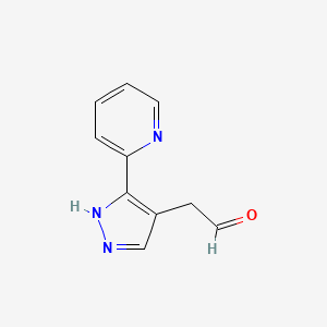 molecular formula C10H9N3O B1491209 2-(3-(pyridin-2-yl)-1H-pyrazol-4-yl)acetaldehyde CAS No. 2090592-24-6